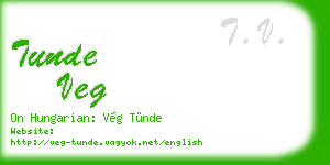 tunde veg business card